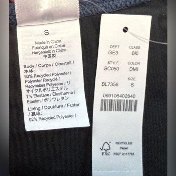 NWT J. Crew Navy Jacquard Textured Curved Waist Cheeky Bikini Bottom Sizes S & L - Picture 11 of 15